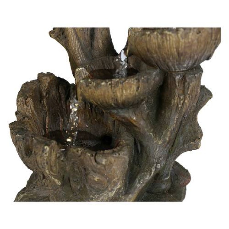 10.8inches high Indoor Desktop Woodland Tree Trunk Fountain with LED Light